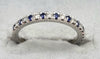 Vera Wang Love Platinum Diamond/ Sapphire Half Eternity Ring Size L
