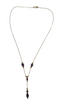 9ct gold amethyst chain 17"