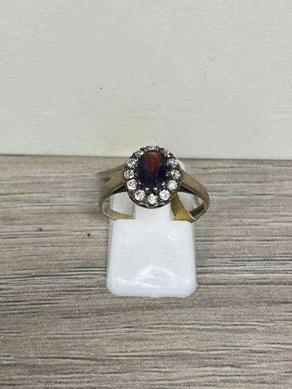 9ct Gold Ring (Size P) Apx 2.3g