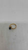 18ct Yellow Gold Unusal Ladies Ring With Blue & Clear Stone (Not Dia) - Size M - 4.17 Grams