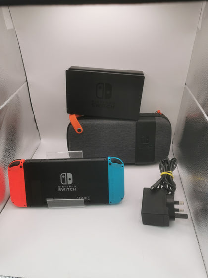 Nintendo Switch Console, 32GB, HAC-001-01, Red/Blue Joycons, Charger&Dock Included