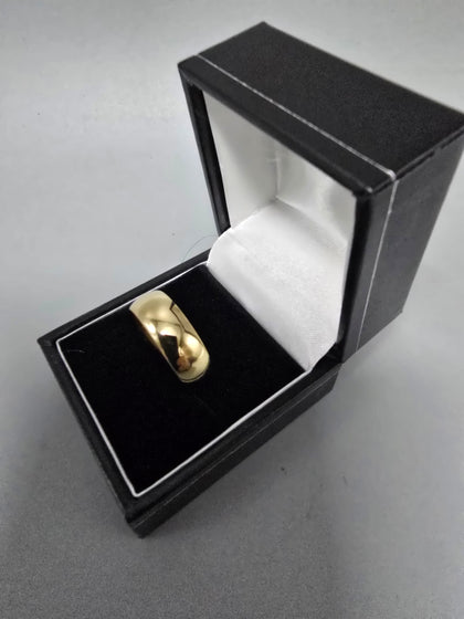 9ct GOLD RING 375, 6.2g Size V Wedding Band