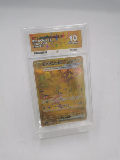 Ace 10 GEM MINT Pikachu EX Ultra Rare #236 JPN Terastal Festival