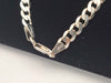 9ct White Gold Men's Cuban Curb Link Chain Necklace - 20" Long - 8.57 Grams