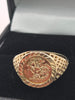 9k St Christopher  hallmarked ring . 1.58grams - size M - box included