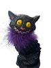 Furgus Black Cat Feather Boa Figurine 19.5cm