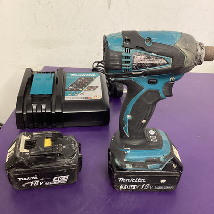 Makita 18V Impact Driver with 2 batteries and a charger