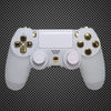 Arctic White Themed W/ Chrome Gold Buttons Official Ps4 Controller V2