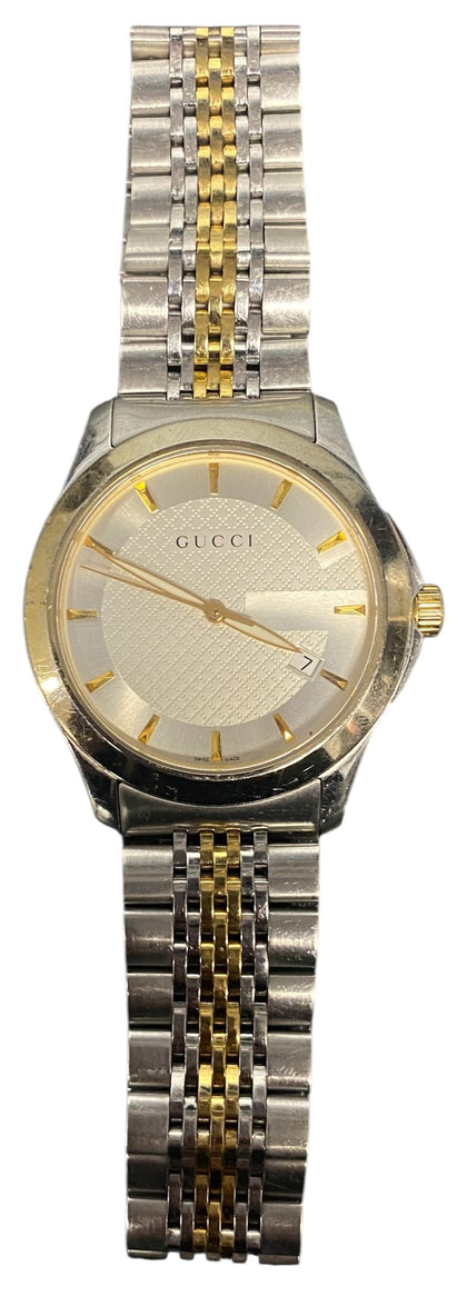 Gucci G-Timeless Two Tone Bracelet Watch YA126447