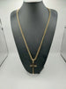 9K 30" Hallmarked gold Chain(44.83grams) With a 9k Hallmarked cross Pendent (21.80 grams)