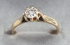 9ct Gold Diamond Ring Size P1/2