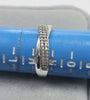 9ct White Gold CZ Ring Size M1/2