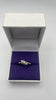 9ct white gold ring - M