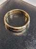 9ct Yellow Gold Patterned Band Ring - Size N - 2.26g - Hallmarked