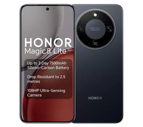 Honor Magic 8 Lite (8GB+512GB) Midnight Black, Unlocked