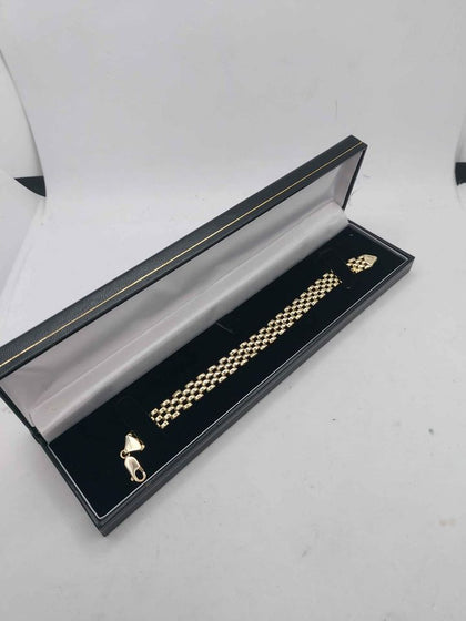 9ct Yellow Gold Gate Watch Like Bracelet - 8