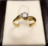 18ct Yellow Gold Solitaire Ring -Size L