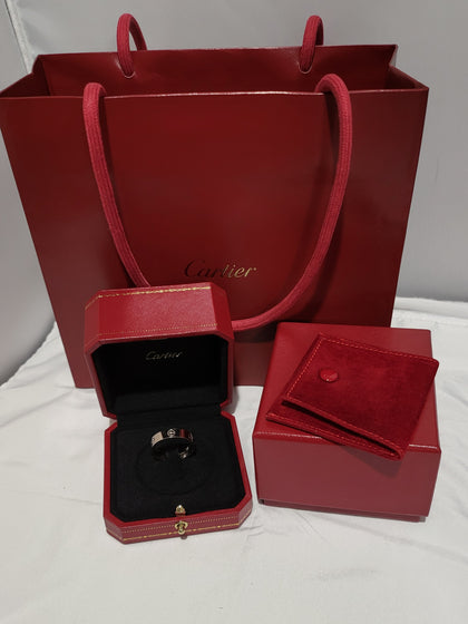 Cartier 18ct White Gold Plain Love Wedding Band - Size V (64) - 7.03g