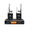 JTS RU-8012DB Dual Channel Diversity Wireless System & 2x RU-G3TB Body Pack with Lapel Mic