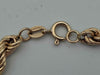9ct Yellow Gold Rope Bracelet - 3.36 Grams - 7" Long