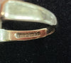 9ct Yellow Gold Ring With Clear And Black Stones - Size J - 2G