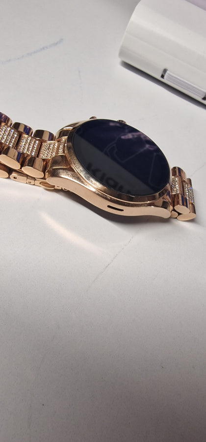 Michael Kors Gen 6 Bradshaw (MKT5135) Pave Rose Gold-Tone Smartwatch.