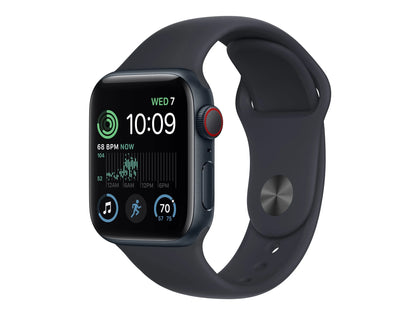 Apple Watch SE 2nd Generation GPS Cellular 40mm Aluminum Case with Midnight Sport Band - M/L - Midnight