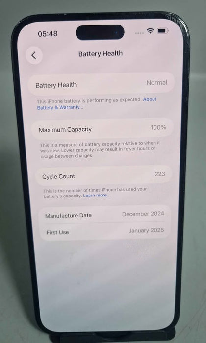 Apple Iphone 16 Plus 128GB - Black - Unlocked/Open - Boxed - 100% Battery Health