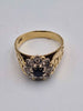 18ct Yellow Gold Ladies CZ Stone Cluster Ring - Size R - 6.60 Grams