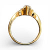 9ct Yellow Gold Marquise Cut Cz Ring - Size O