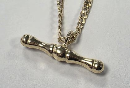 9ct Gold T-Bar 18” Necklace