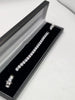 925 Silver 8" Hallmarked CZ bracelet -weighs 21.6 grams- box included