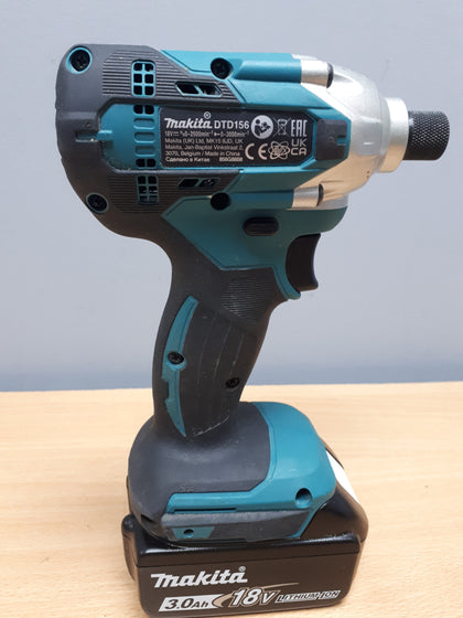 Makita DTD156SFJ Cordless Impact Driver, Li-Ion, LXT, 18V, 3.0Ah