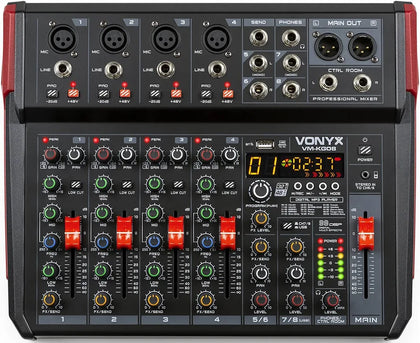 Vonyx VM-KG08 Audio Mixer 8-Channel BT/DSP/USB Record