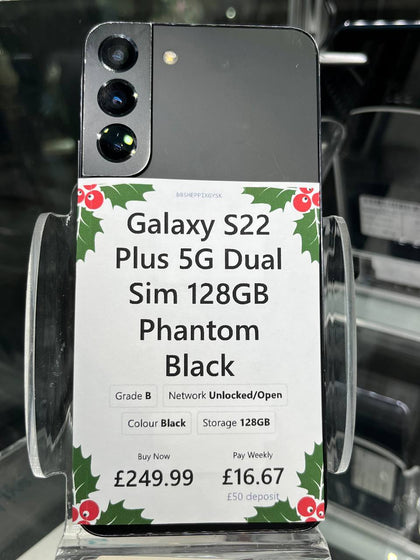 ** CHRISTMAS SALE ** Galaxy S22 Plus 5G Dual Sim 128GB Phantom Black