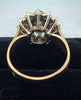 9Ct Yellow Gold Ring With Clear And Blue Stones - 4.92g Size P