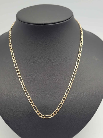 9ct Yellow Gold 3-in-1 Figaro Chain Necklace - 18