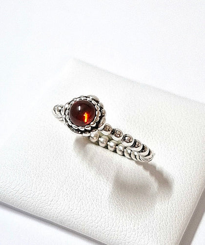 Pandora Birthstone Ring - Garnet January