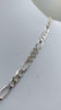 925 Sterling Silver 3-in-1 Figaro Chain Necklace W/ Cross Pendant - 24" Long - 33.55 Grams **BRAND NEW**