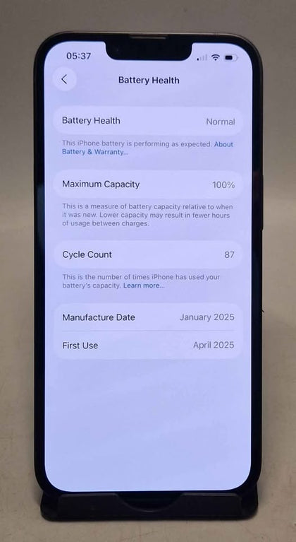 Apple iPhone 16e 128GB Black, Unlocked 100% Battery Health, boxed