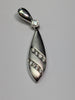 18ct White Gold Tear Drop Pendant