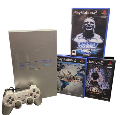 Sony PlayStation 2 Console Bundle - Silver Ps2