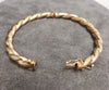 9ct Yellow Gold Ladies Hinged Bangle 63.5mm inside diameter -4-5mm width