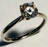 9ct White Gold CZ Ring - Size P 1/2