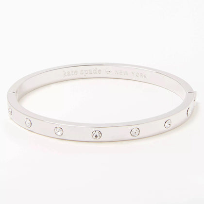 Kate Spade New York Set in Stone Metal Hinged Silver Bangle