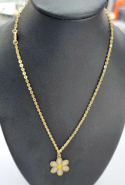 18ct gold anklet with pendant