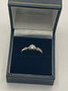 9ct White Gold Ring With Clear Stone - T