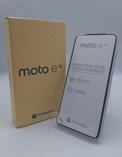 **BRAND NEW** Motorola moto e15 64GB grey smartphone unlocked boxed