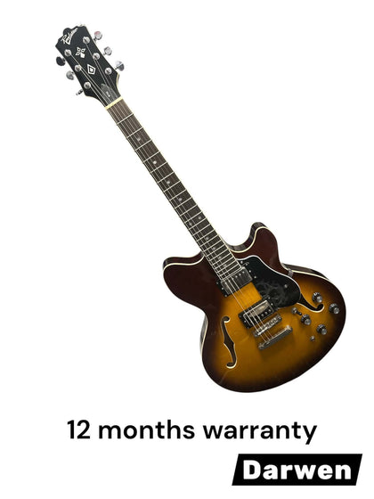 Revelation RT-45 'Tobacco Burst' Semi Acoustic Electric Guitar