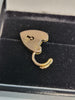 9ct Yellow Gold Padlock Clasp Lock - 1.64g - Hallmarked